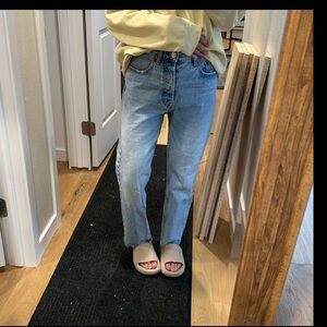 Zara high rise wide leg jeans